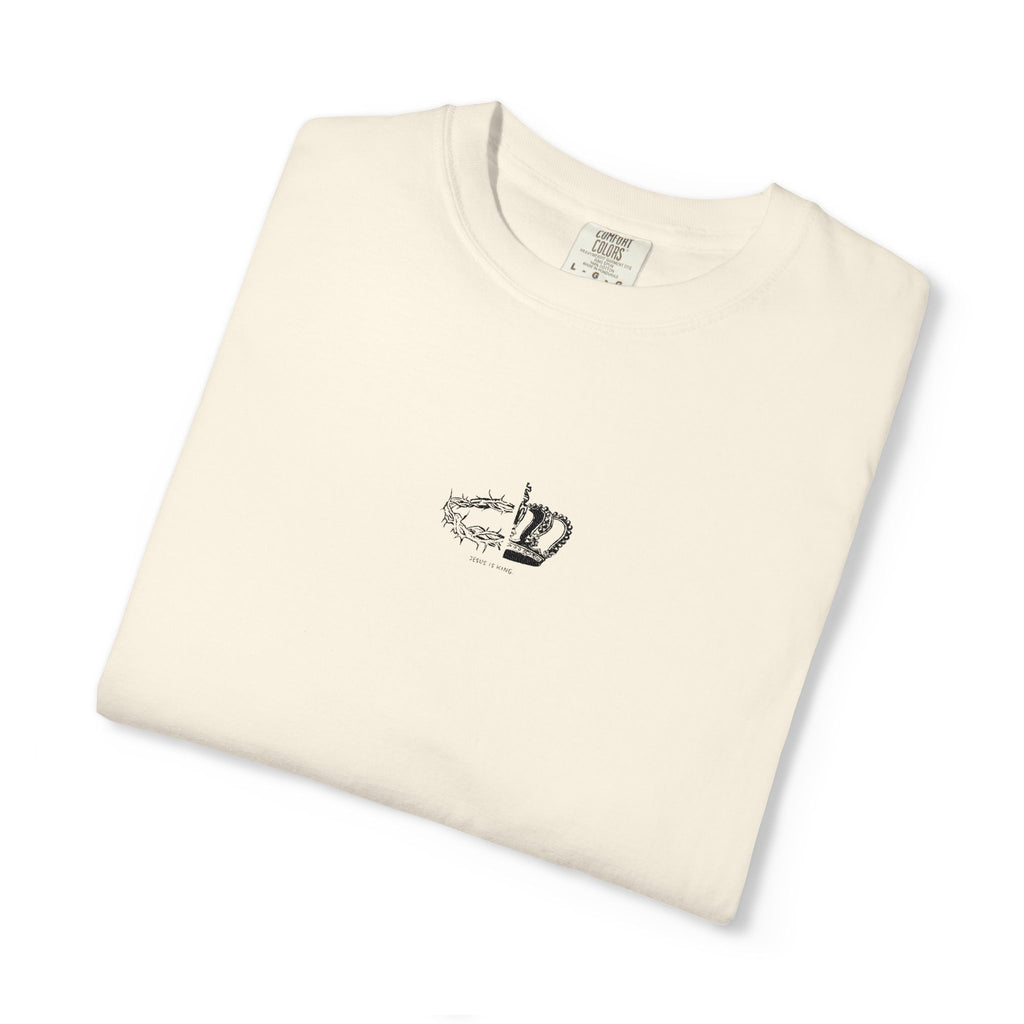 Half Crown of Thorns & Crown Jesus Is King T-Shirt | Minimal Christian Tee