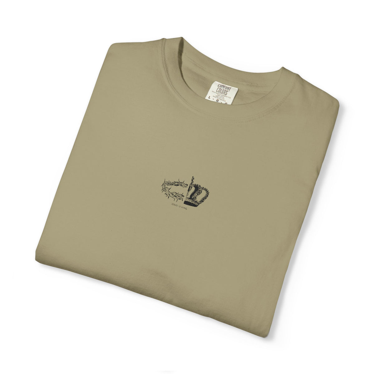 Half Crown of Thorns & Crown Jesus Is King T-Shirt | Minimal Christian Tee